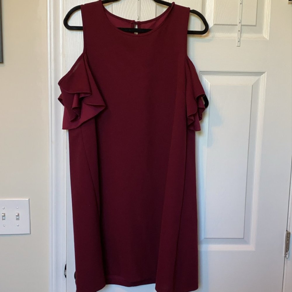 Garnet Cold-Shoulder Dress